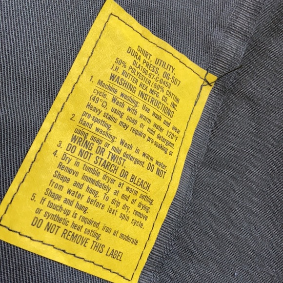 Army Style Button Down. Short Sleeve. - Picture 7 of 8